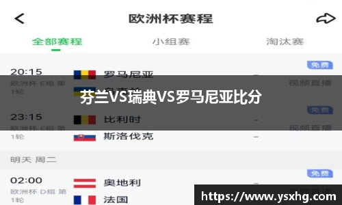 芬兰VS瑞典VS罗马尼亚比分