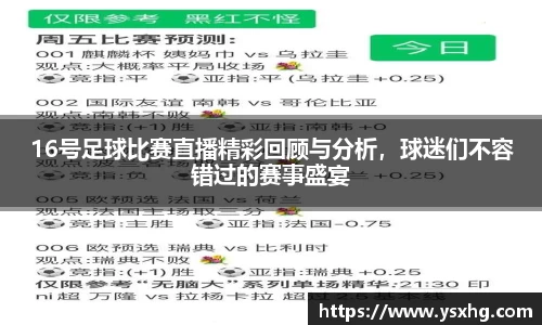 16号足球比赛直播精彩回顾与分析，球迷们不容错过的赛事盛宴